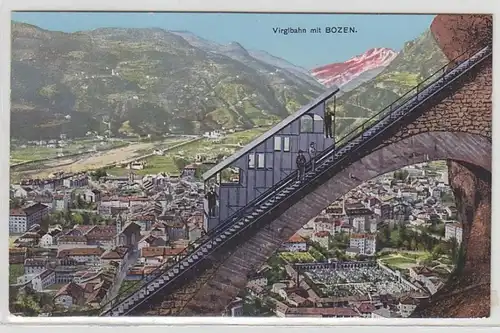 50117 Ak Virglbahn mit Bozen um 1910