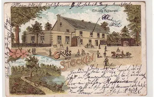 50079 Ak Lithografie Gruss aus Stöcken Gasthof 1907