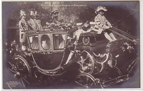 50076 Photo Ak Berlin voiture de mariée de la princesse vers 1905