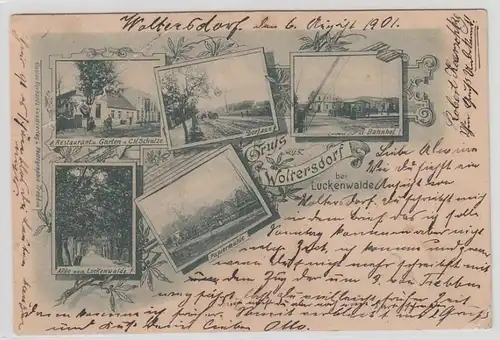 50043 Ak Gruß aus Woltersdorf bei Luckenwalde 1901