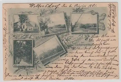 50043 Ak Salutation de Woltersdorf près de Luckenwalde 1901