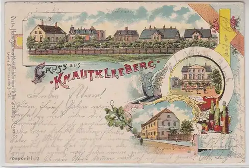 50008 Ak Lithografie Gruss aus Knautkleeberg 1902