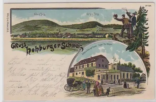 50000 Ak Lithografie Gruß aus der Hohburger Schweiz 1902