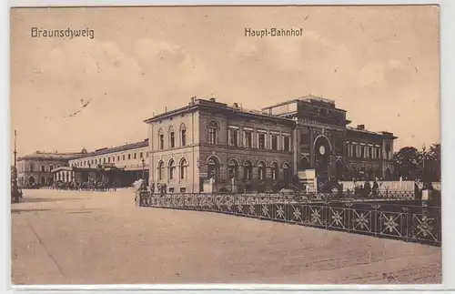 49992 Ak Braunschweig Gare centrale 1914