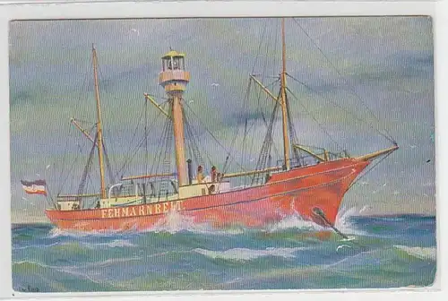 49983 Ak Leuchtturmfeuerschiff "Fehmarnbelt" um 1910