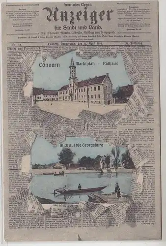 49963 Zeitungs Ak Cönnern Anzeiger 1908
