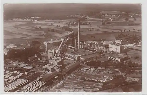 49953 Ak Ober Leschen Schlesien Papierfabrik um 1930