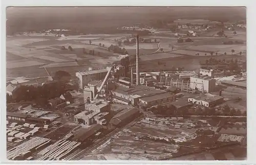 49953 Ak Ober Leschen Silésie Papierfabrik vers 1930