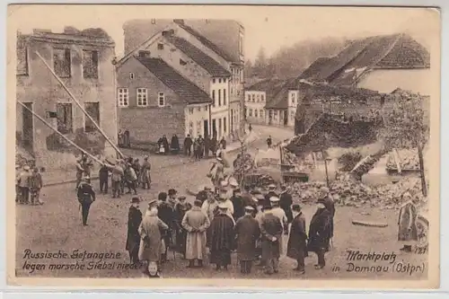 49927 Ak Domnau Ostpreussen Marktplatz um 1916