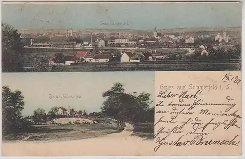 49916 Mehrbild Ak Gruß aus Sommerfeld i.L. 1901