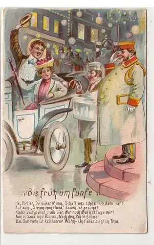 49911 Präge Humor Ak Automobil 1922