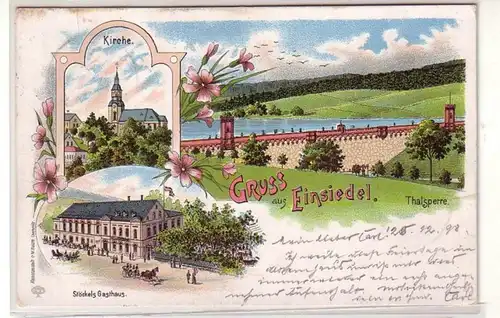 49854 Ak Lithografie Gruss aus Einsiedel 1898