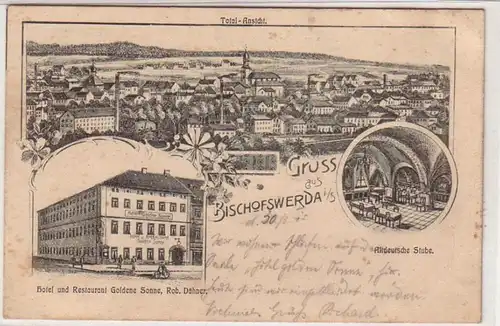 49837 Feldpost Ak Gruß aus Bischofswerda in Sa. 1915