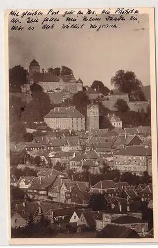49836 Ak Kronach Stadt mit Burgfeste Rosenberg 1954