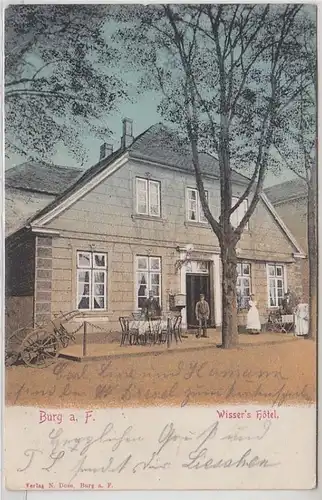 49803 Ak Château sur Fehmarn Wisser's Hotel 1902