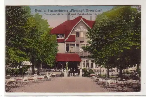 49802 Ak Braunsdorf Hotel "Flechsig" 1917