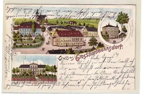 49788 Ak Lithografie Gruss aus Grosshartmannsdorf 1903