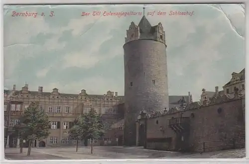 49786 Ak Bernburg Till Eulenspiegelturm Schloßhof 1912