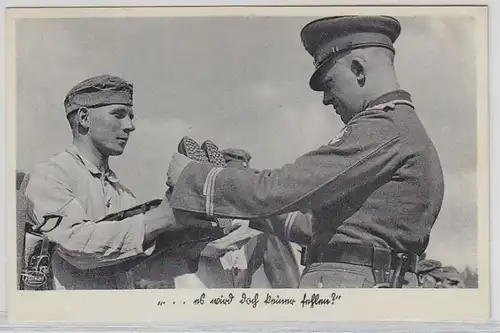 49772 Ak Soldaten bei der Ausrüstungskontrolle 1938