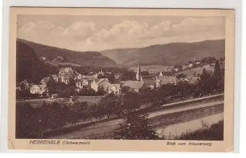 49765 Ak Herrenalb Schwarzwald Blick vom Klausenweg um 1920