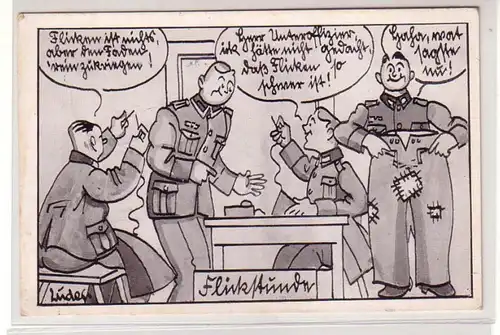 49759 Militär Humor Ak Flickstunde 1940