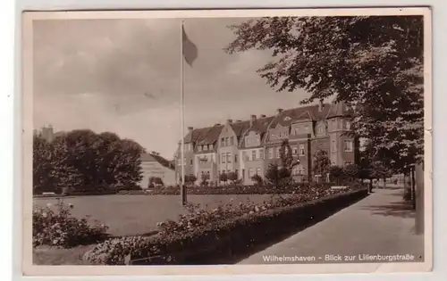 49724 Ak Wilhelmshaven Vue sur la Lilyenburgstraße 1940