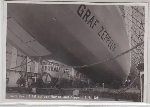 49711 Photo Ak Baptême de LZ 127 sur le nom Zeppelin 9.7.1928