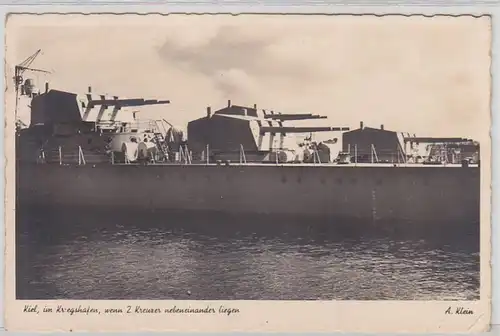 49687 Ak Kiel 2 croiseurs côte à côte vers 1935