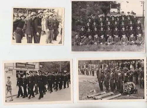 49648/4 Photo formation des pompiers en Basse-Saxe vers 1950
