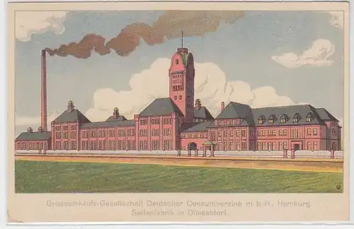 49626 Ak Lithographie Savonsfabrik à Düsseldorf vers 1910