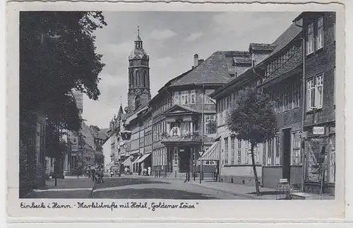 49588 Ak Einbeck in Hann. Hotel goldener Löwe 1942