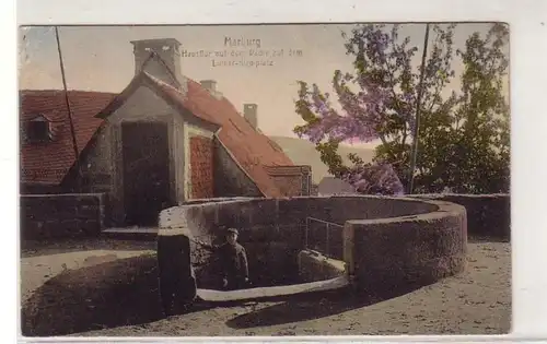49565 Ak Marburg couloir sur le toit de la place de l'église 1917