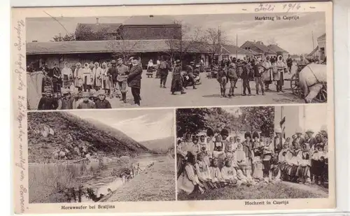49498 Mehrbild Ak Markttag in Cuprija Serbien 1916