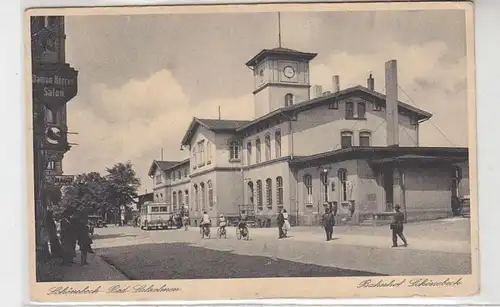 49492 Ak Schönebeck Bad Salzelmen Bahnhof Schönebeck um 1910