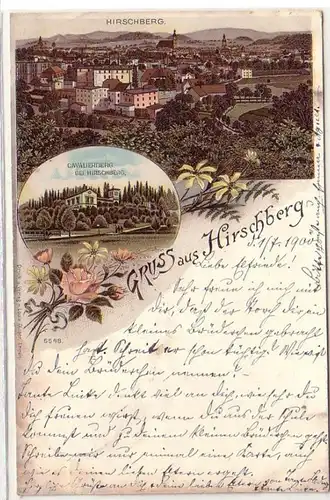 49474 Ak Lithographie Gruß aus Hirschberg 1900
