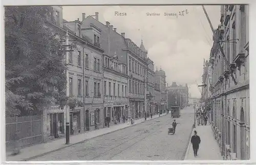 49419 Ak Riesa Wettiner Strasse 1911