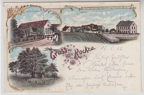 49415 Ak Lithografie Gruss aus Rockau Gasthaus 1902