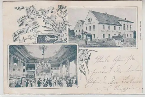 49411 Mehrbild Ak Gruß vom Gasthof Rippien 1899