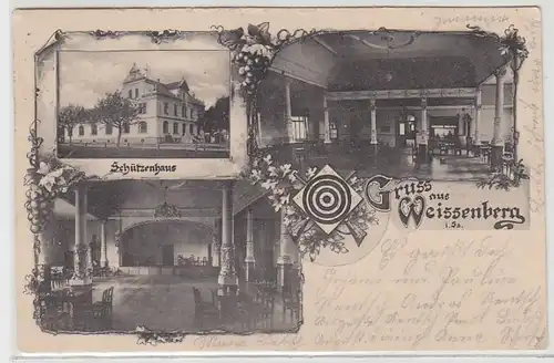 49380 Mehrbild Ak Gruß aus Weissenberg in Sa. 1904