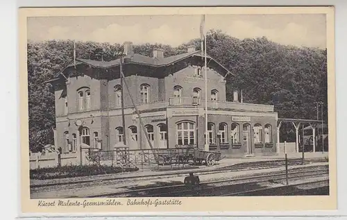 49373 Ak Malente-Gremsmühlen Bahnhofs-Gaststätte um 1940