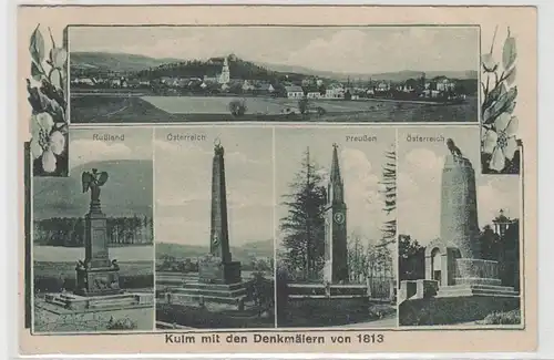 49323 Mehrbild Ak Kulm mit den Denkmälern von 1813