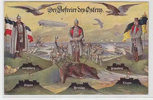 49313 Militär Ak "Der Befreier des Ostens" 1916