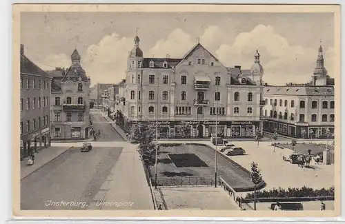 49312 Ak Insterburg Ulmenplatz avec des magasins 1941