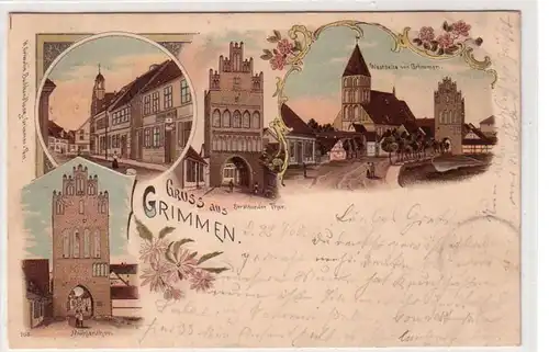 49256 Ak Lithographie Grimpe de Grimmen 1900