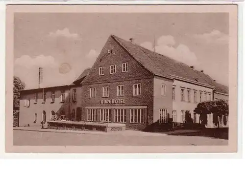 49253 Ak Plau in Mecklenburg Burghotel um 1940