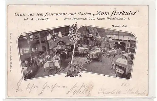 49241 Ak Berlin Restaurant et jardin "Zum Hercule" 1901