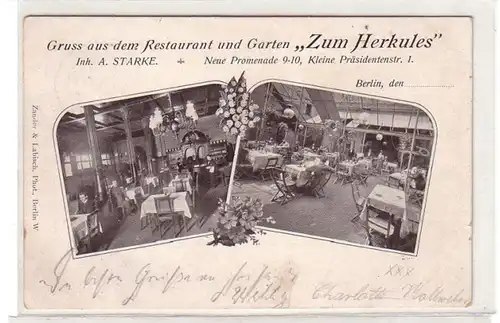 49241 Ak Berlin Restaurant u. Garten "Zum Herkules" 1901