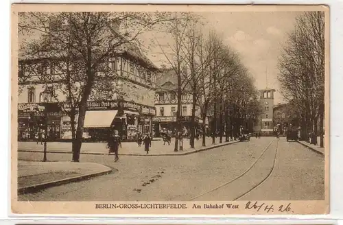 49238 Ak Berlin-Gross-Lichtenfelde Am Bahnhof West 1926