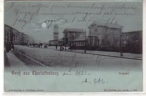 Carte de la Lune Salutation de Charlottenburg Gare