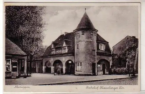49232 Ak Neuruppin Bahnhof Rheinsberger Tor 1938
